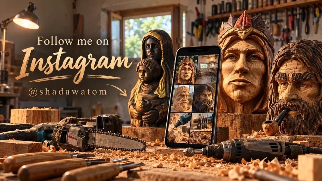 wood carving art instagram Shawadatom
